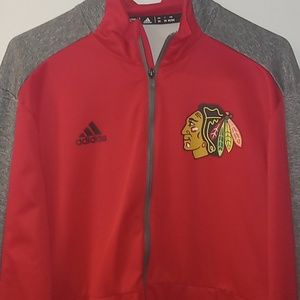 Mens medium addidas chicago blackhawks light jacket